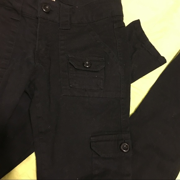 Black Cargo/Utility Pants - Picture 2 of 3